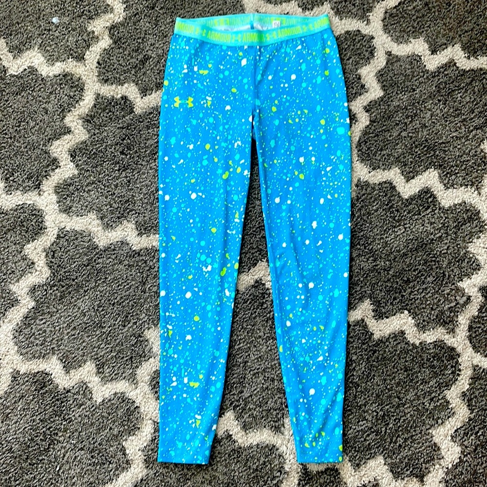 Girls blue/green UA Leggens size xl